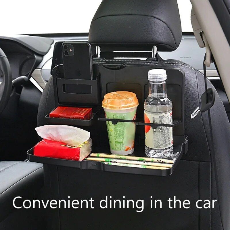 Universal Back Seat Car Tray for Food, Drinks, and Phones