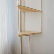 macrame floating shelf, view 10 - MRSLM