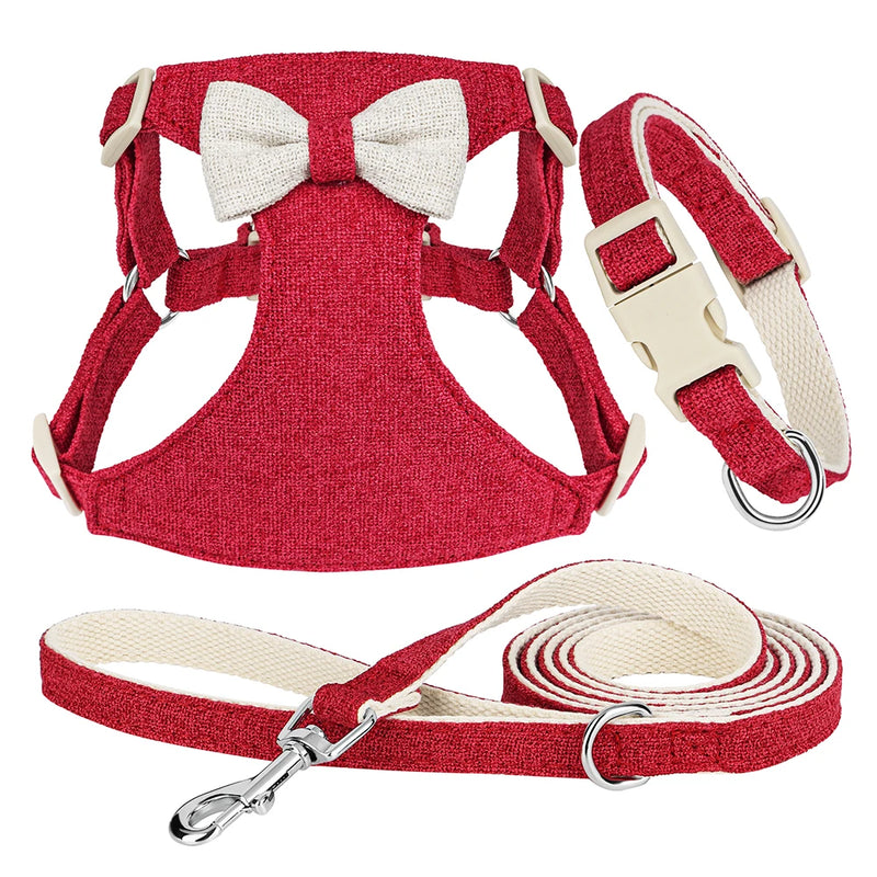 quick release dog collar harness and leash set, view 4 - MRSLM