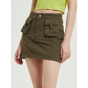 Green denim pencil skirt, view 3 - MRSLM