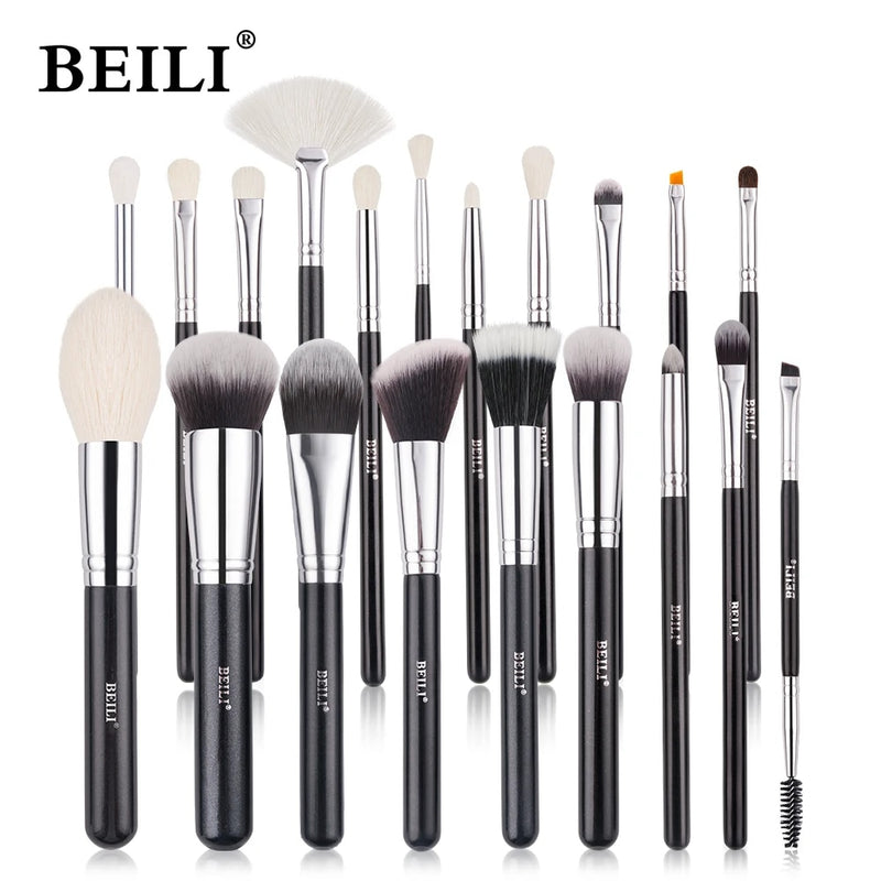 Professional 30PCS black makeup brushes set, view 5 - MRSLM