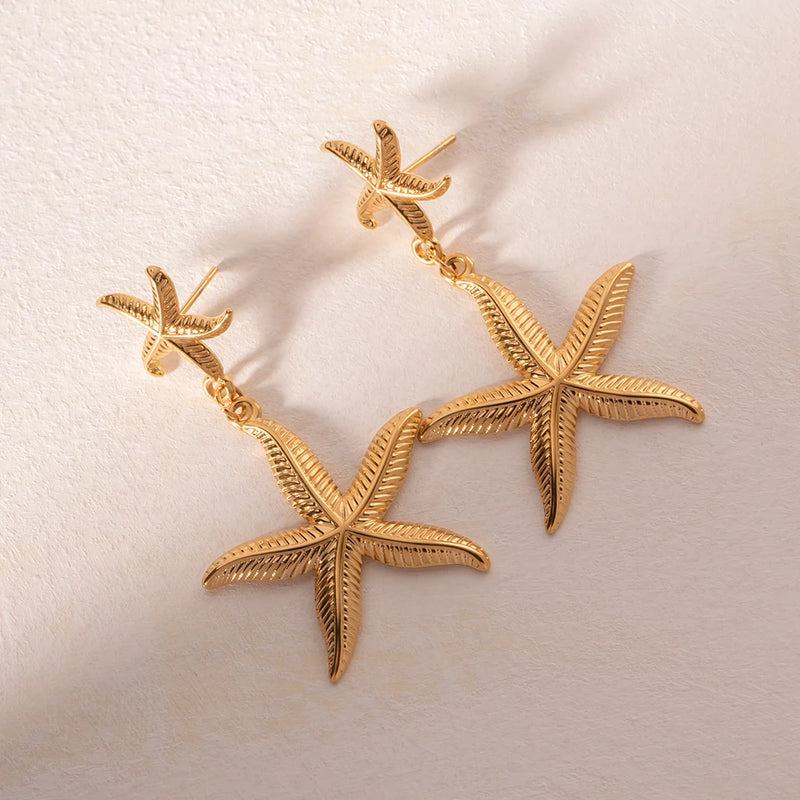 stainless steel starfish earrings - MRSLM