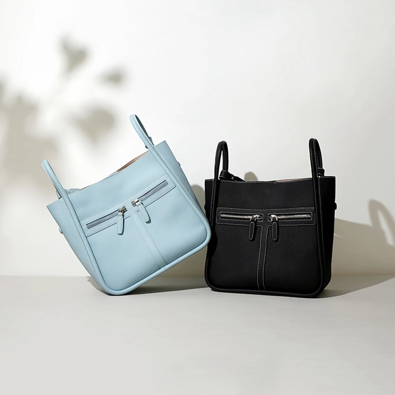 Genuine leather bucket bag, view 6 - MRSLM