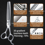 7-inch 3d gradient traceless teeth chunker shears, view 6 - MRSLM