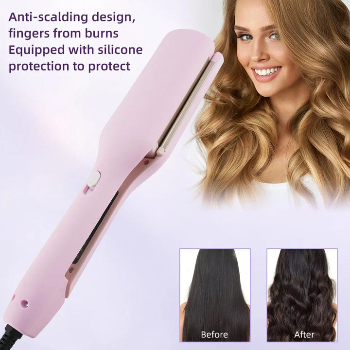 32mm Ion-Boosted Ceramic Curling Iron - Fast Heat, Dual Voltage, for Wet/Dry Hair