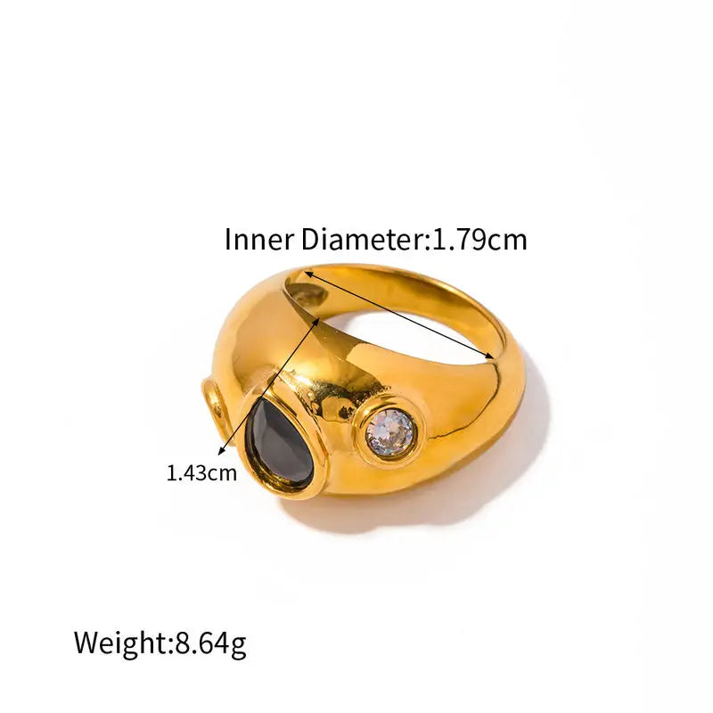 black diamond ring, view 2 - MRSLM