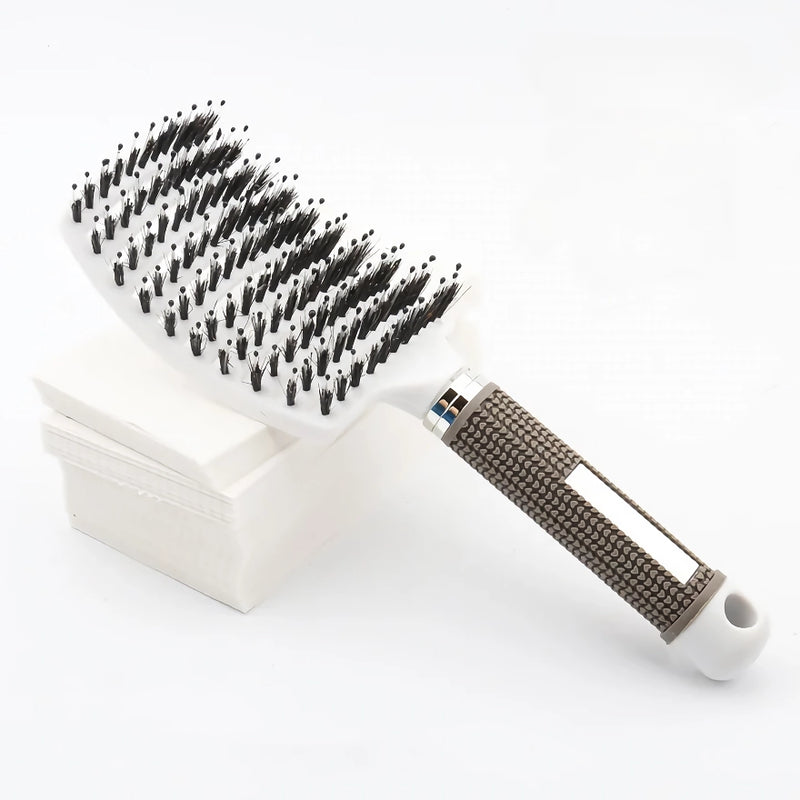 curved bristle massage comb, view 6 - MRSLM