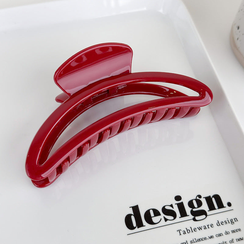 red geometry hair claw, view 10 - MRSLM