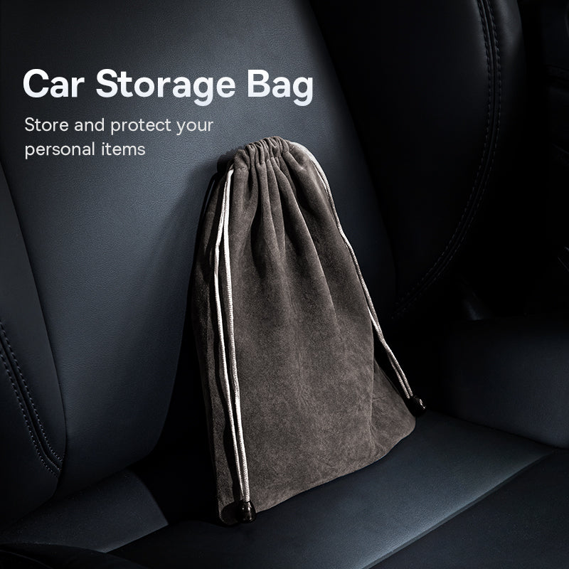Bolsa portátil para carro para guardar celular, cabos e acessórios.