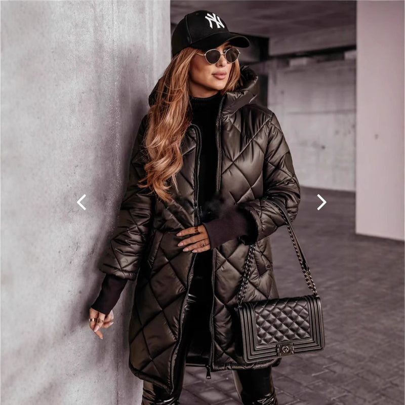 women's hooded cotton-padded jacket, view 4 - MRSLM