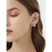 crystal butterfly clip earrings, view 4 - MRSLM