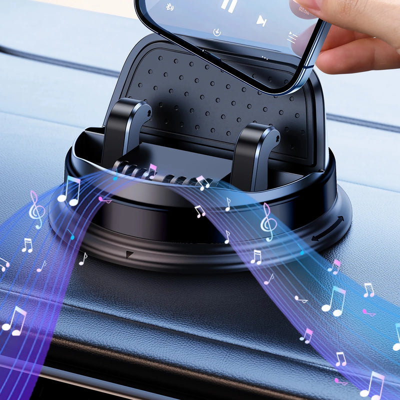 360 rotatable car phone holder with eyeglasses storage, view 3 - MRSLM