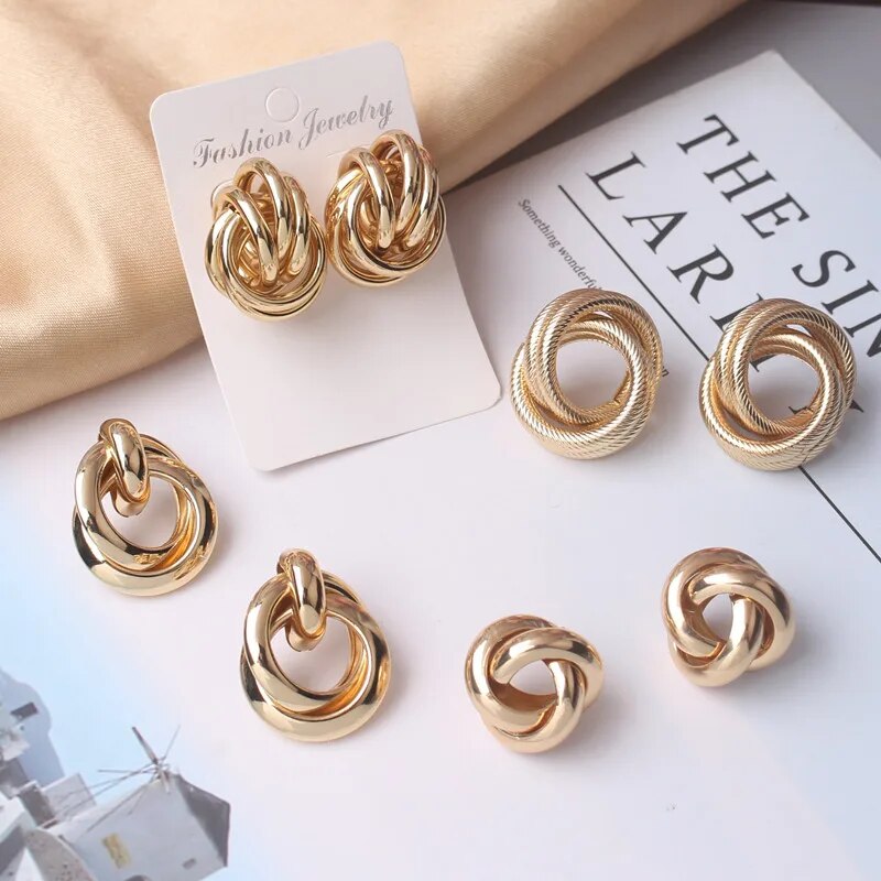 Geometric statement earrings, view 12 - MRSLM