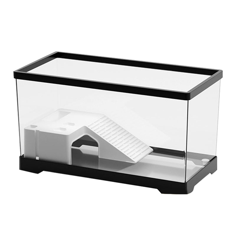 turtle tank with drain and basking platform, view 2 - MRSLM