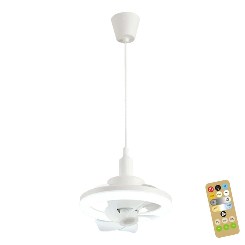 Ventilador de teto elegante com luz LED