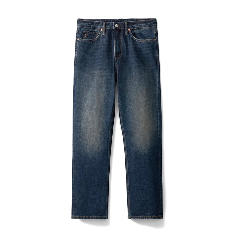 men's vintage washed loose straight jeans - MRSLM
