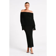strapless hollow out maxi dress, view 2 - MRSLM