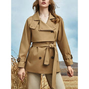 lace-up trench coat, view 3 - MRSLM