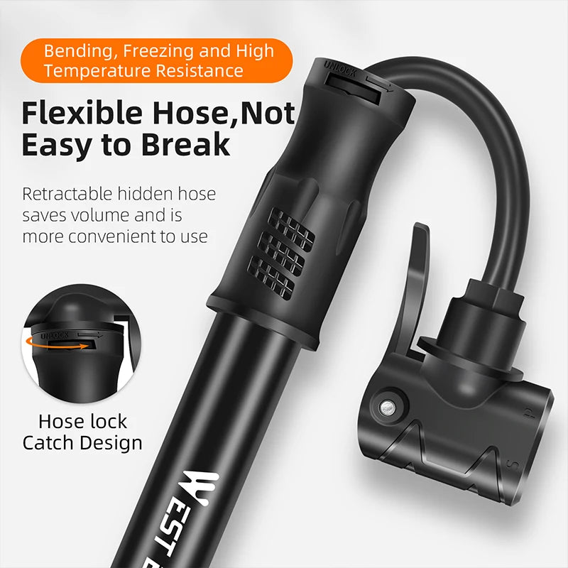 mini bicycle pump, view 4 - MRSLM