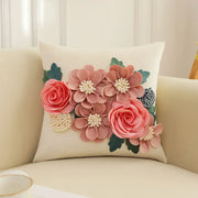french rose patchwork cushion cover, view 4 - MRSLM