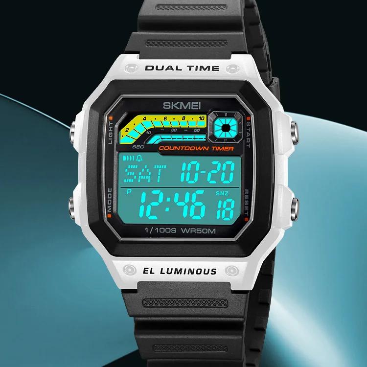 Men's military digital sport watch, view 12 - MRSLM
