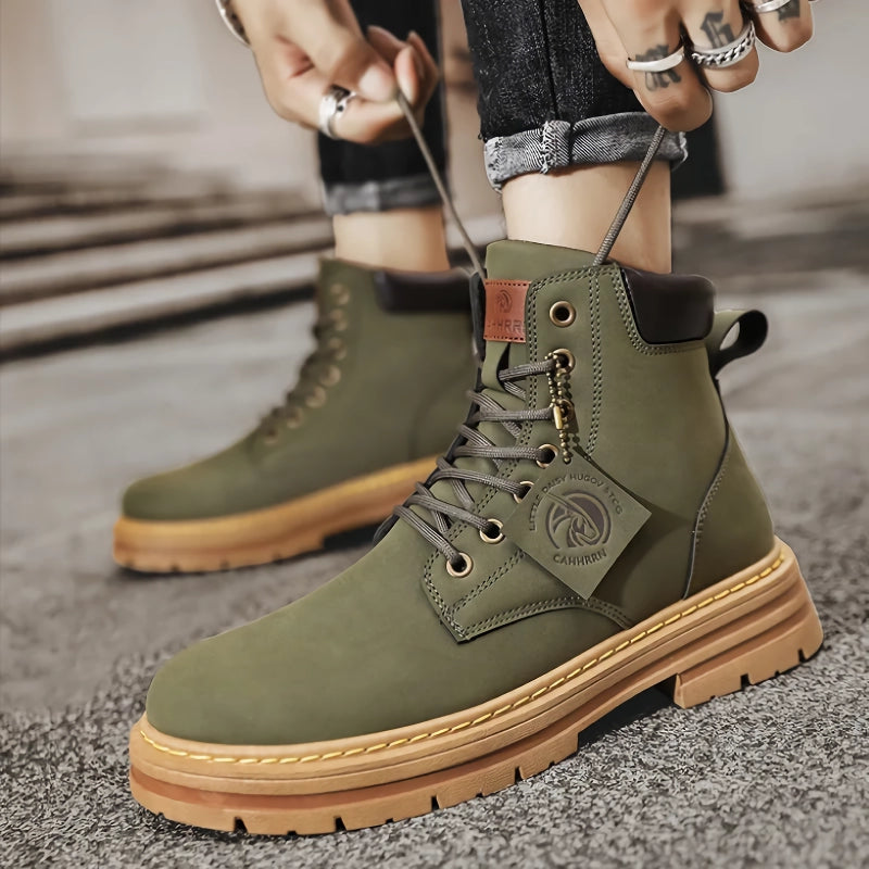 pu leather motorcycle ankle boots, view 6 - MRSLM