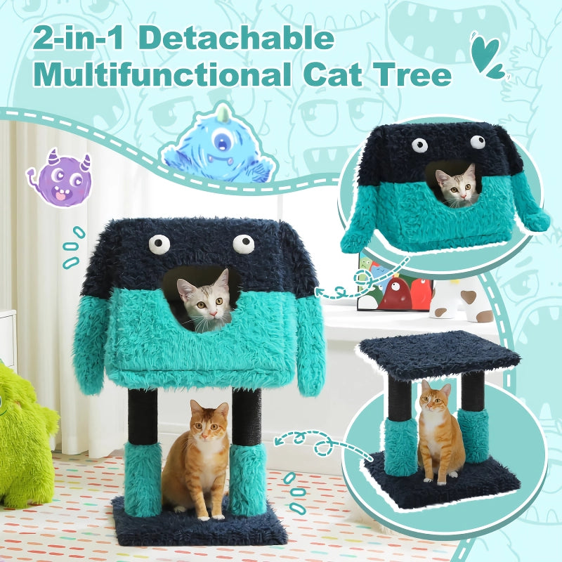 monster series cat tree tower, view 3 - MRSLM