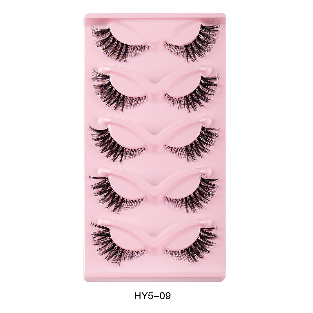 5 Pair 3D Cat Eye Fox Eye Lashes
