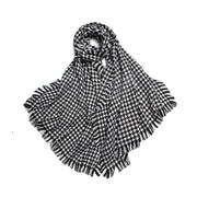 women's plaid wool shawl, view 4 - MRSLM
