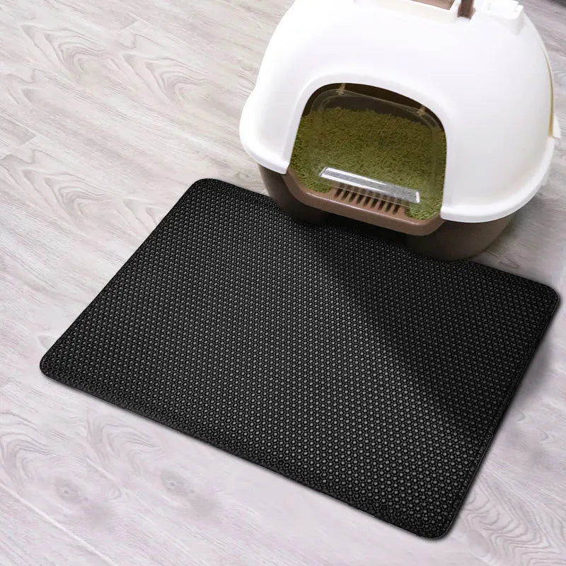 Double layer waterproof cat litter mat, view 3 - MRSLM
