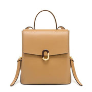 waterproof leather school backpack, view 4 - MRSLM