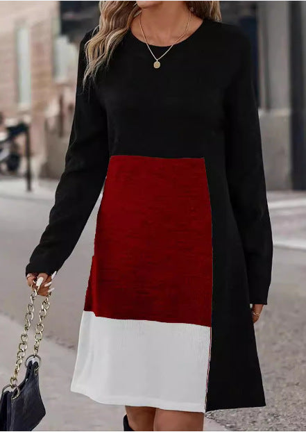 retro color-block dress, view 5 - MRSLM