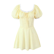 vintage puff sleeve dress, view 4 - MRSLM