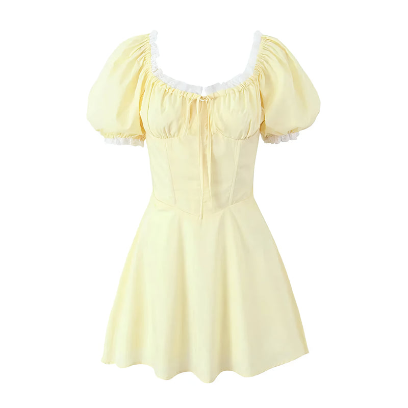 vintage puff sleeve dress, view 4 - MRSLM