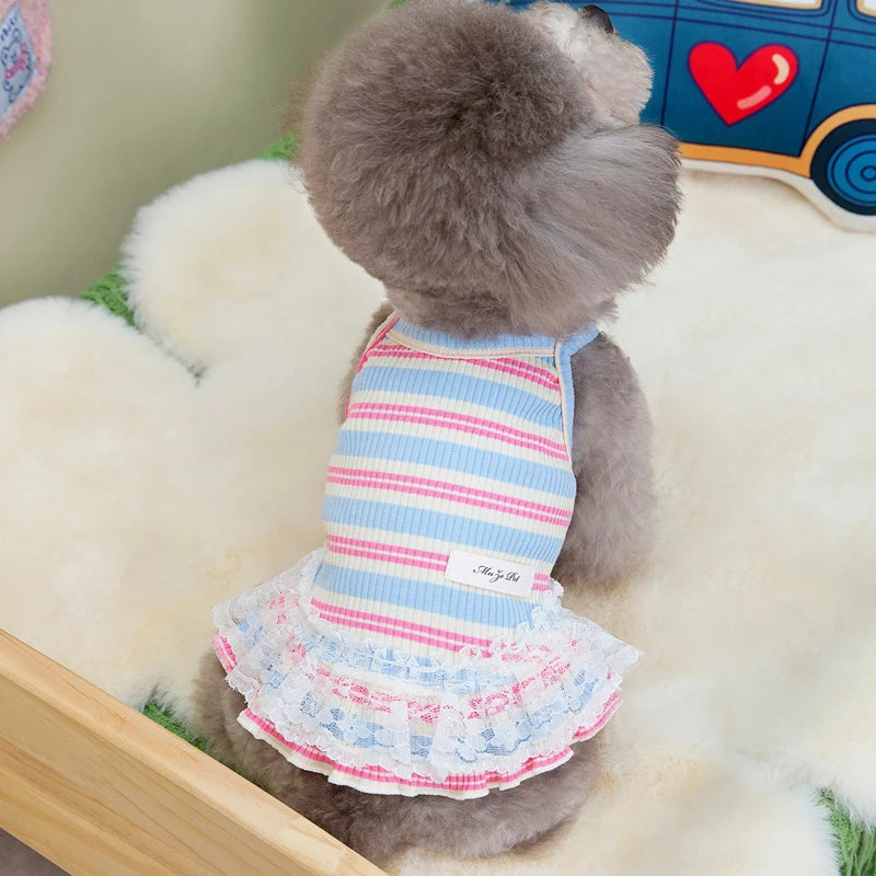 striped dog dress, view 2 - MRSLM