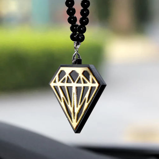diamond-shaped acrylic car pendant ornament - MRSLM