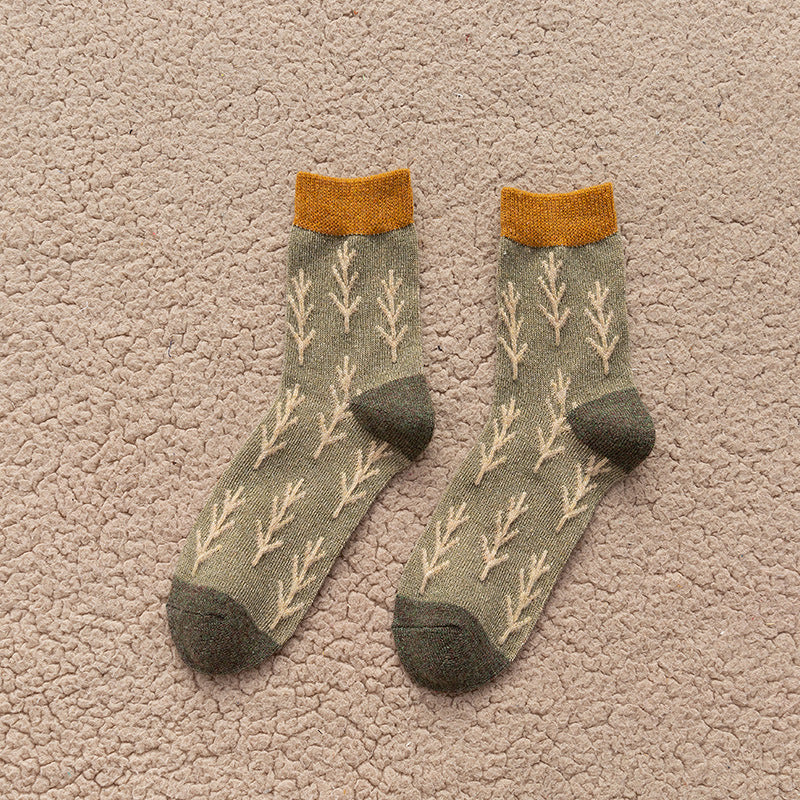 Retro-Wollsocken im koreanischen Stil
