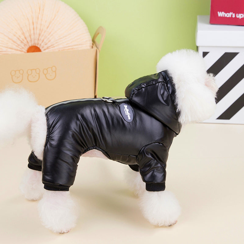 Macacão impermeável acolchoado para cães 