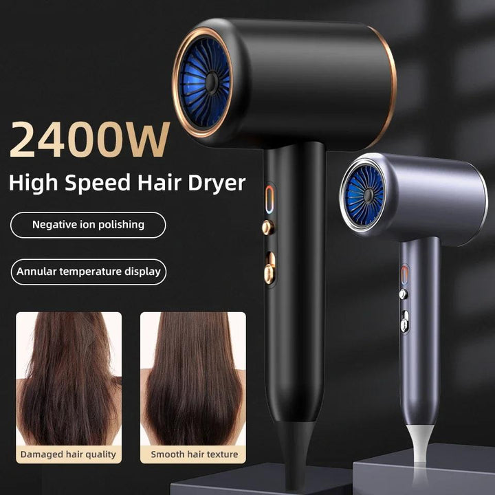 2400W Professional High-Speed Hair Dryer with Negative Ion Technology and Ultra Quiet Design