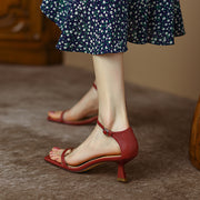 Square toe high heel sandals, view 23 - MRSLM