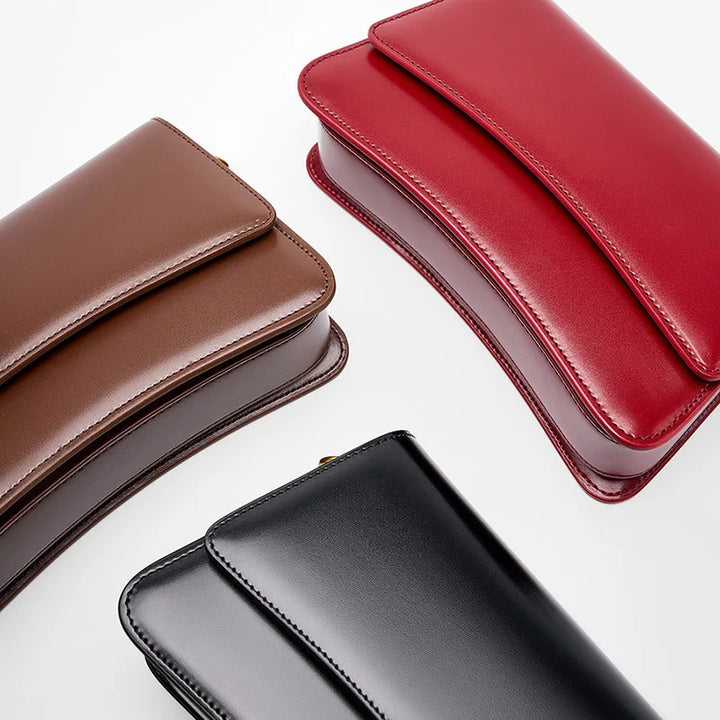 Genuine Leather Vintage Shoulder Bag for Women – High-Quality Underarm Handbag