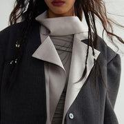 blazer with contrast color scarf collar, view 7 - MRSLM