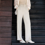 wide-leg cotton trousers, view 2 - MRSLM
