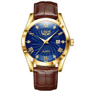 men's leather chronograph sport watch, view 9 - MRSLM