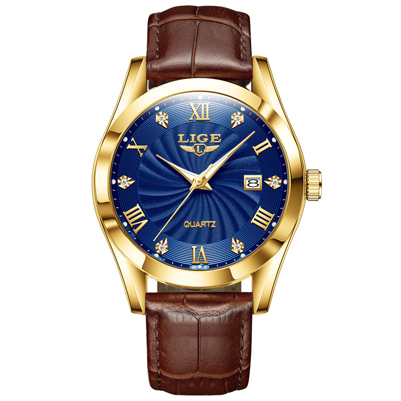 men's leather chronograph sport watch, view 9 - MRSLM