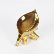 ceramic leaf soap holder with base, view 2 - MRSLM