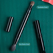 double-ended portable makeup brush, view 3 - MRSLM