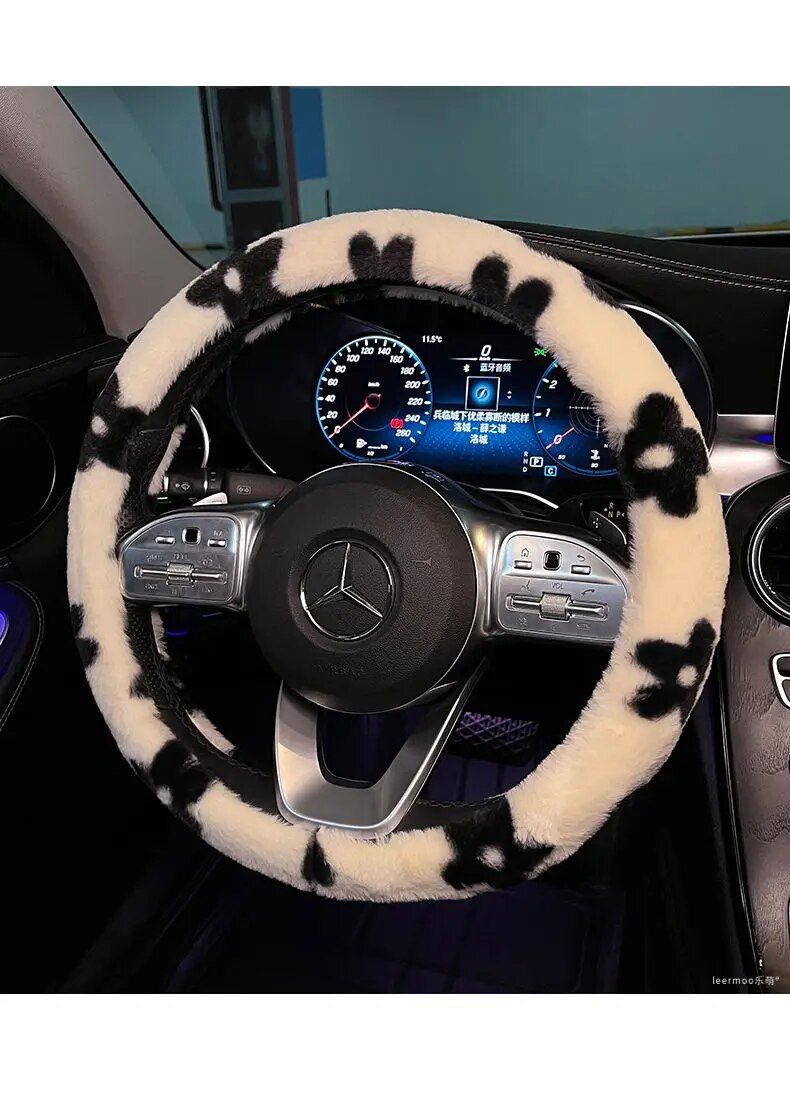 Plush Winter Car Steering Wheel Cover
