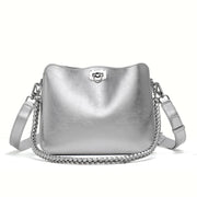 Cowhide square chain shoulder bag, view 3 - MRSLM