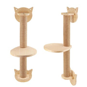 wall-mounted multi-level cat tree with hammock, view 5 - MRSLM